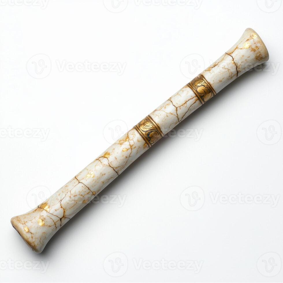 Ornate marble smoking pipe photo