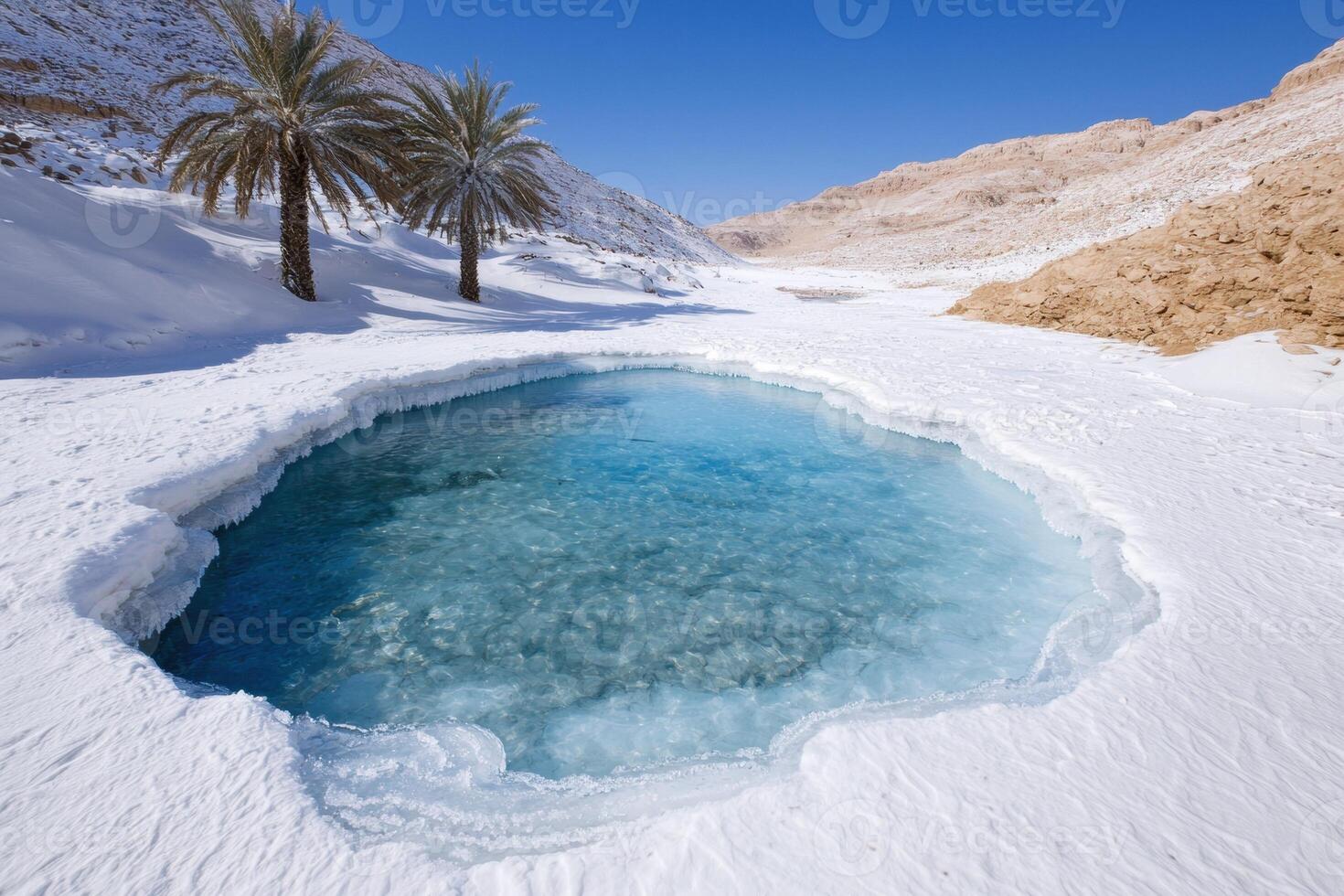 Serene oasis in the desert photo