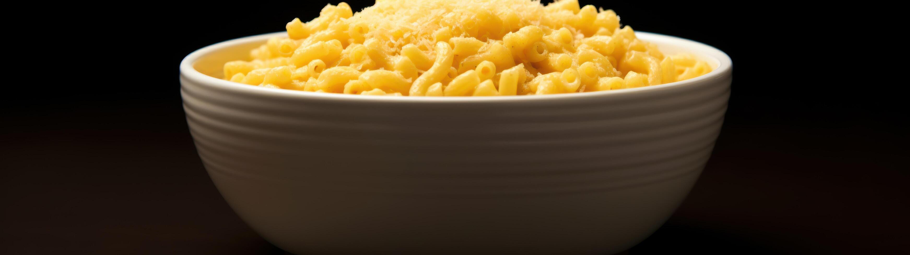 Creamy macaroni and cheese in a bowl photo