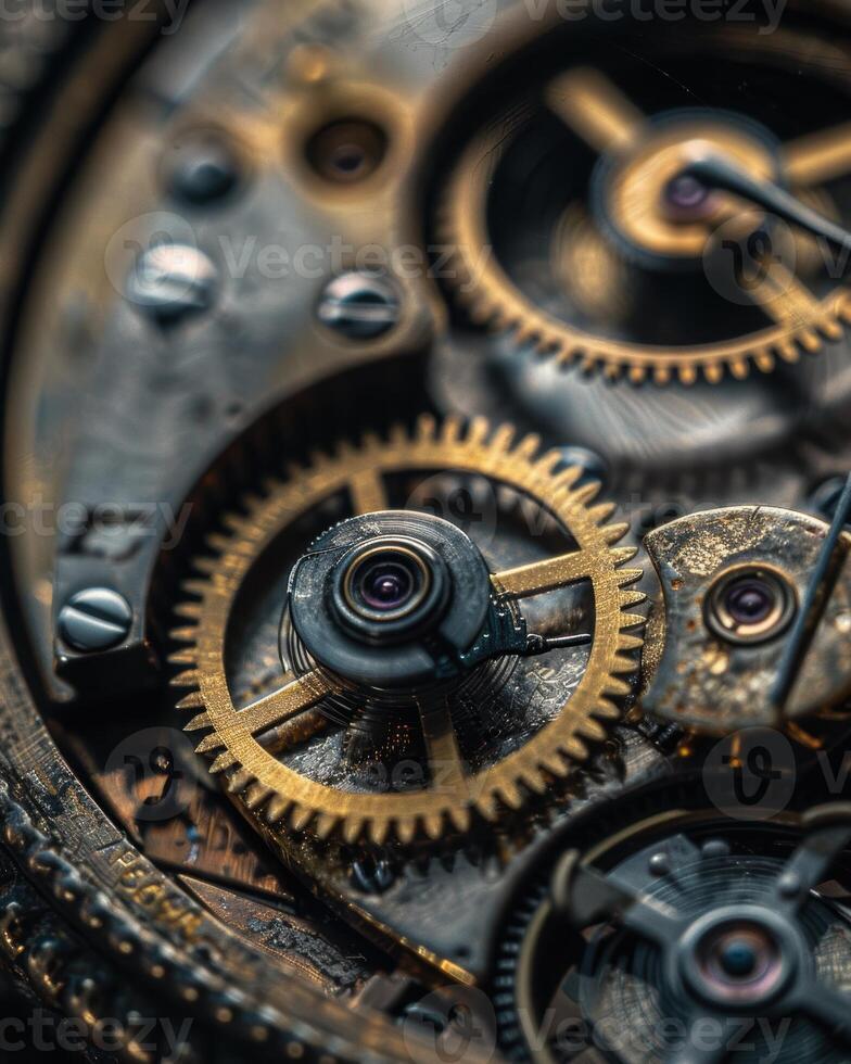 Intricate Clockwork Mechanism photo