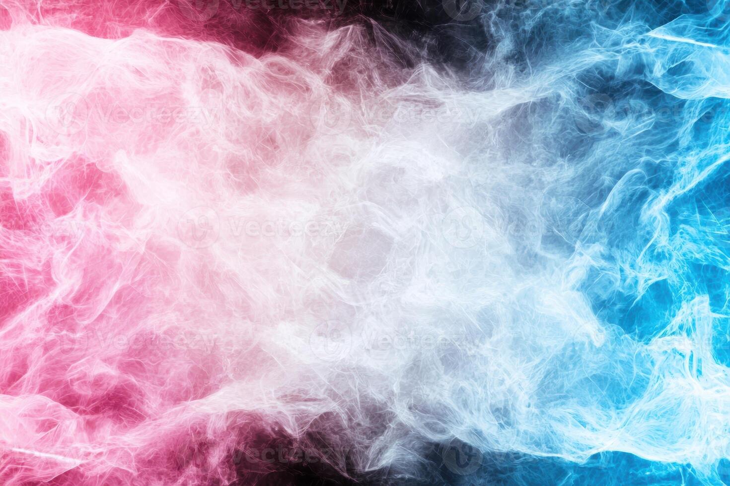 Vibrant smoke swirls of pink and blue photo
