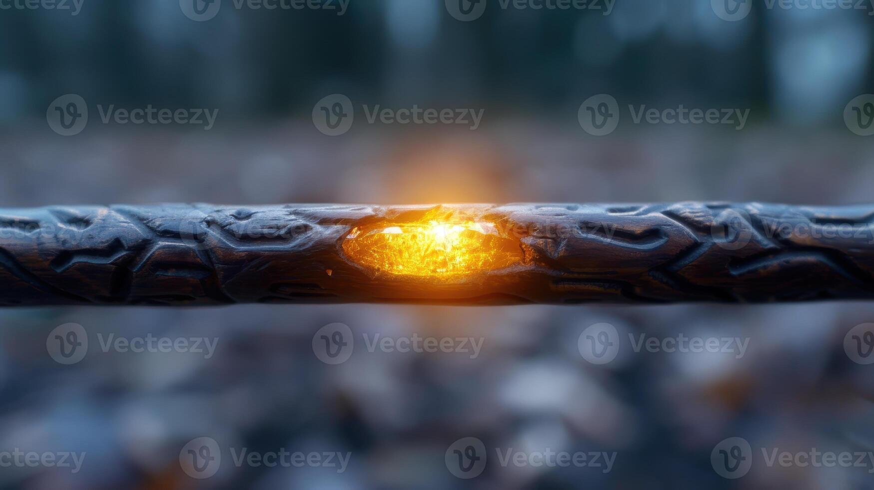 Glowing embers in a dark tunnel photo