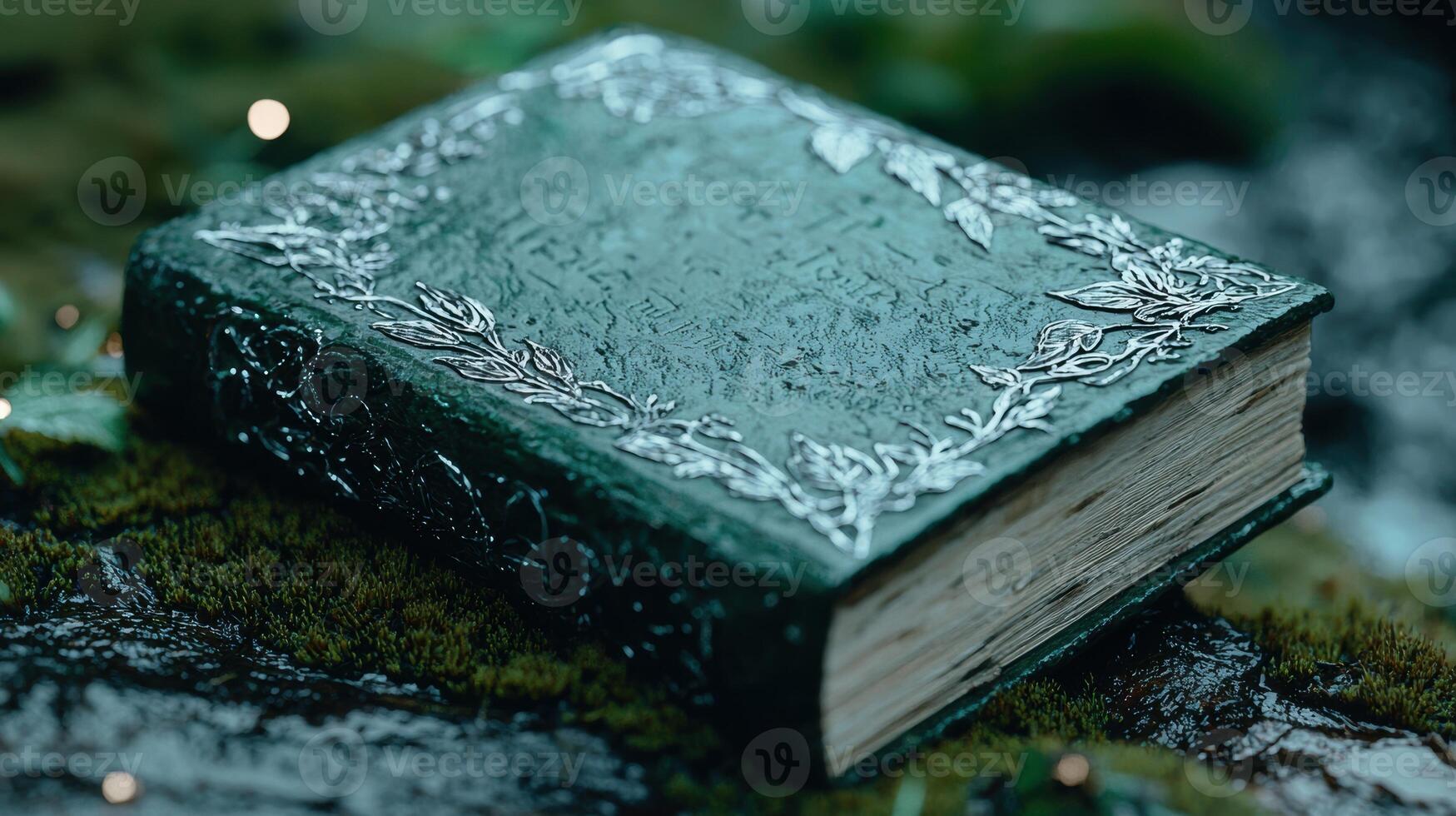 Enchanted forest book with intricate cover photo