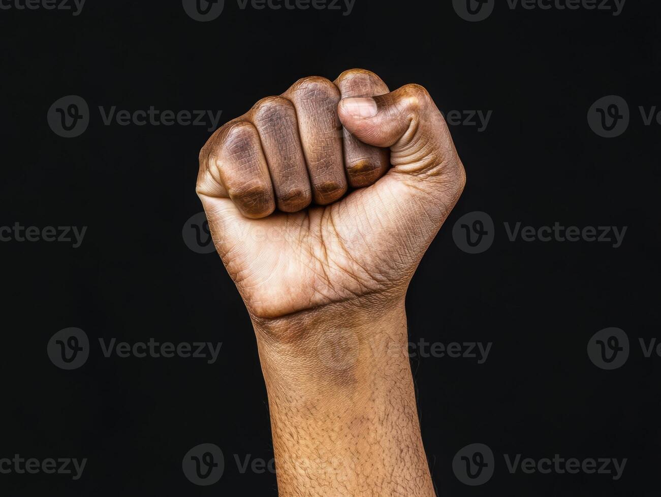 Clenched fist of determination photo