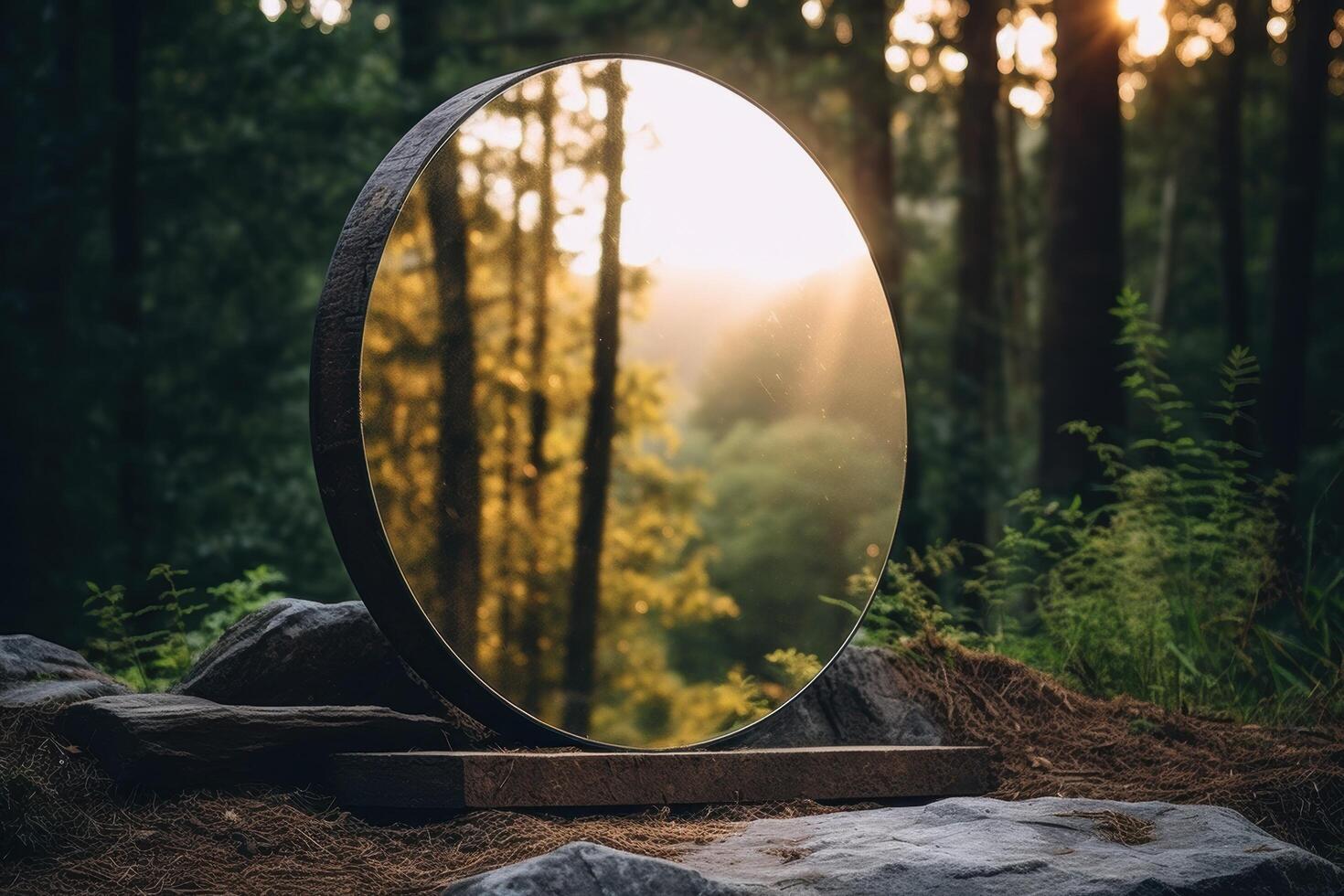 Reflection in the forest photo