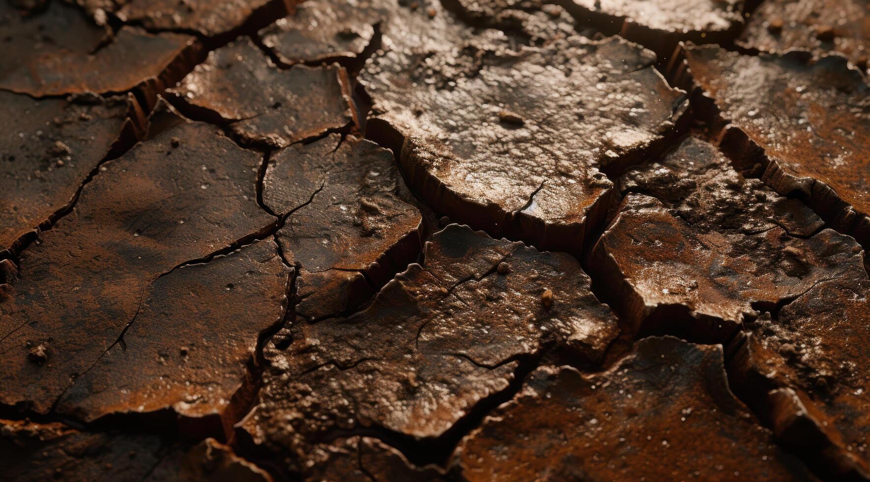 Cracked earth surface texture photo