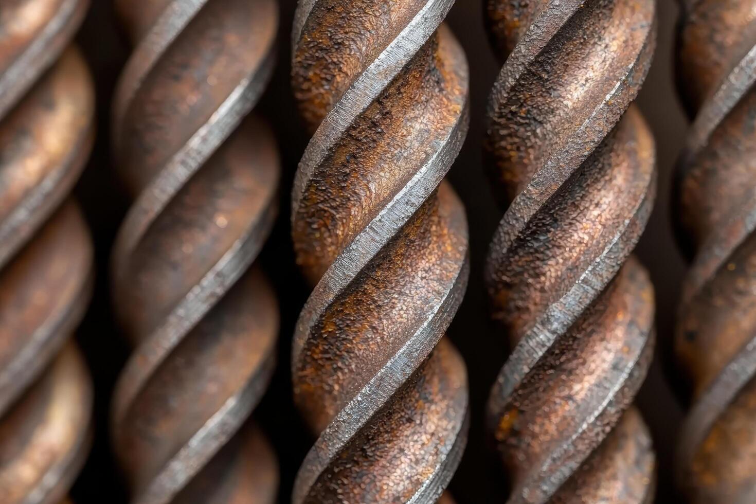 Closeup of rusty metal rods photo