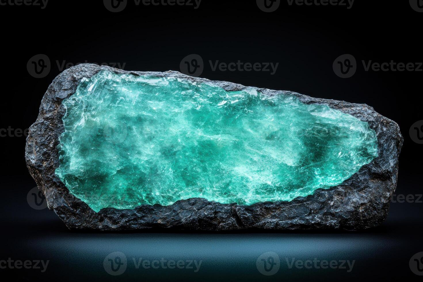 Stunning emerald green crystal gemstone photo