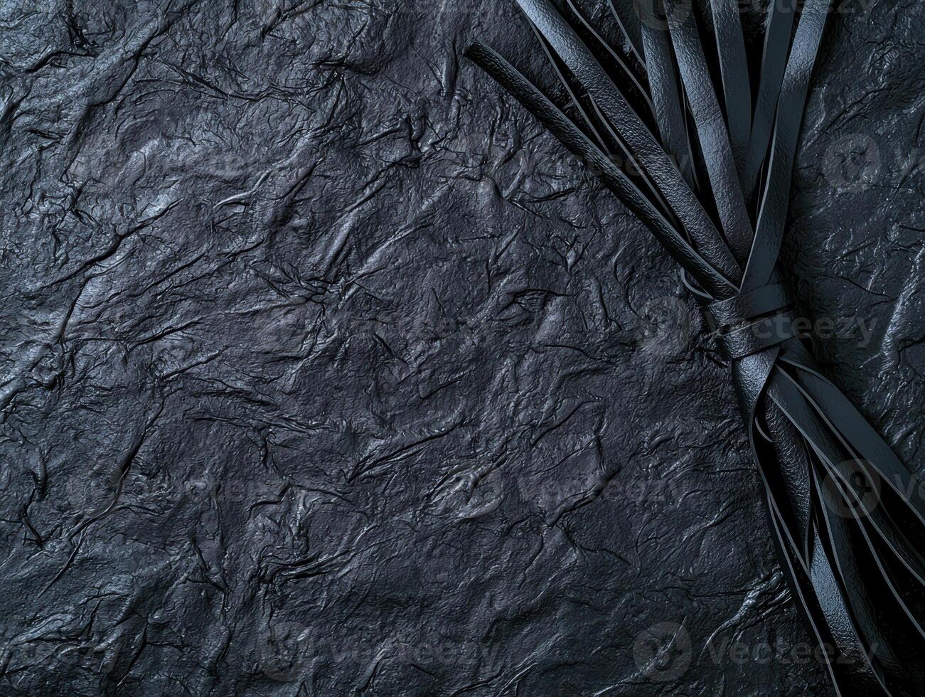 Dramatic black rock texture with abstract patterns photo