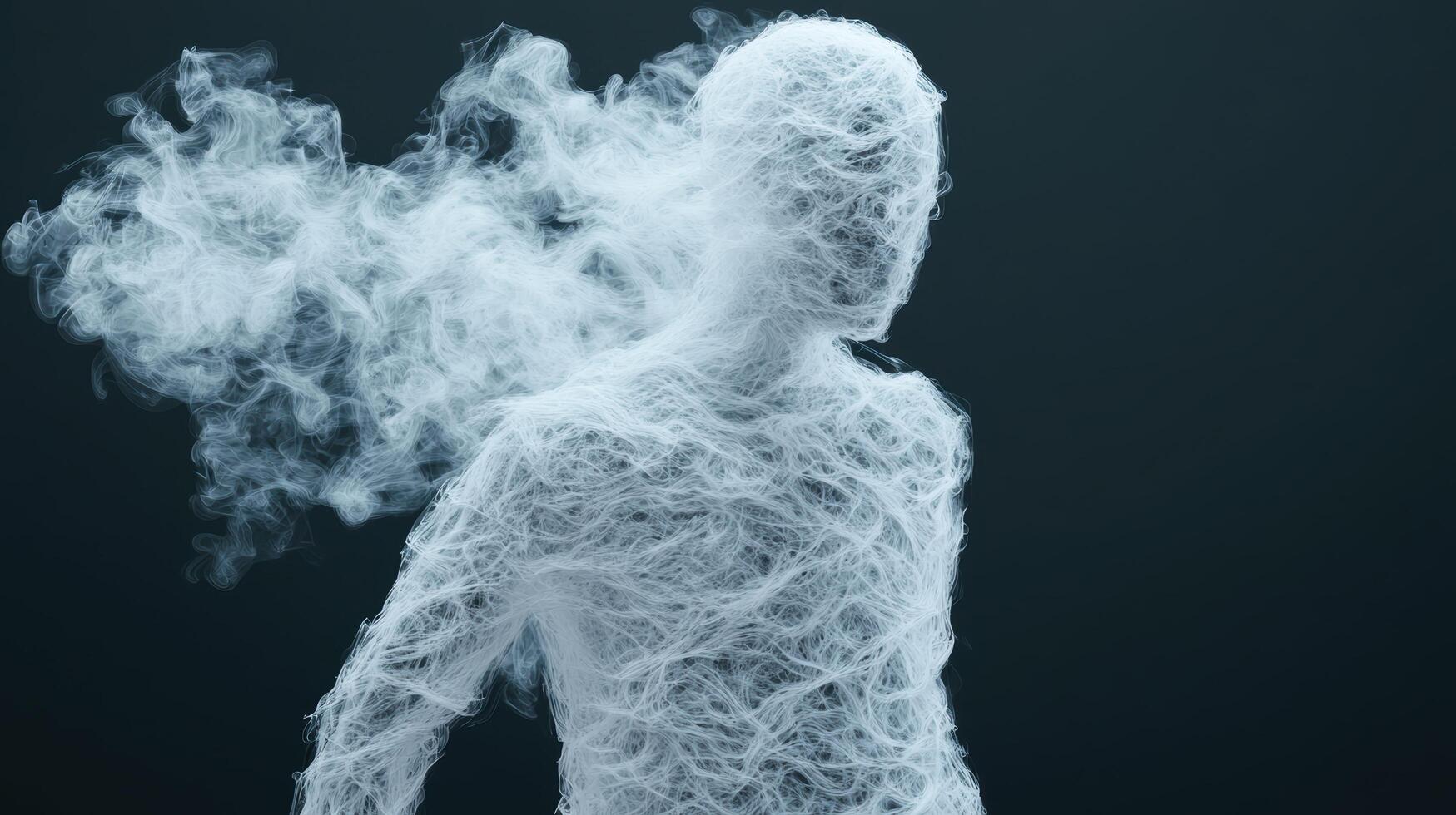 Ethereal smoke figure photo