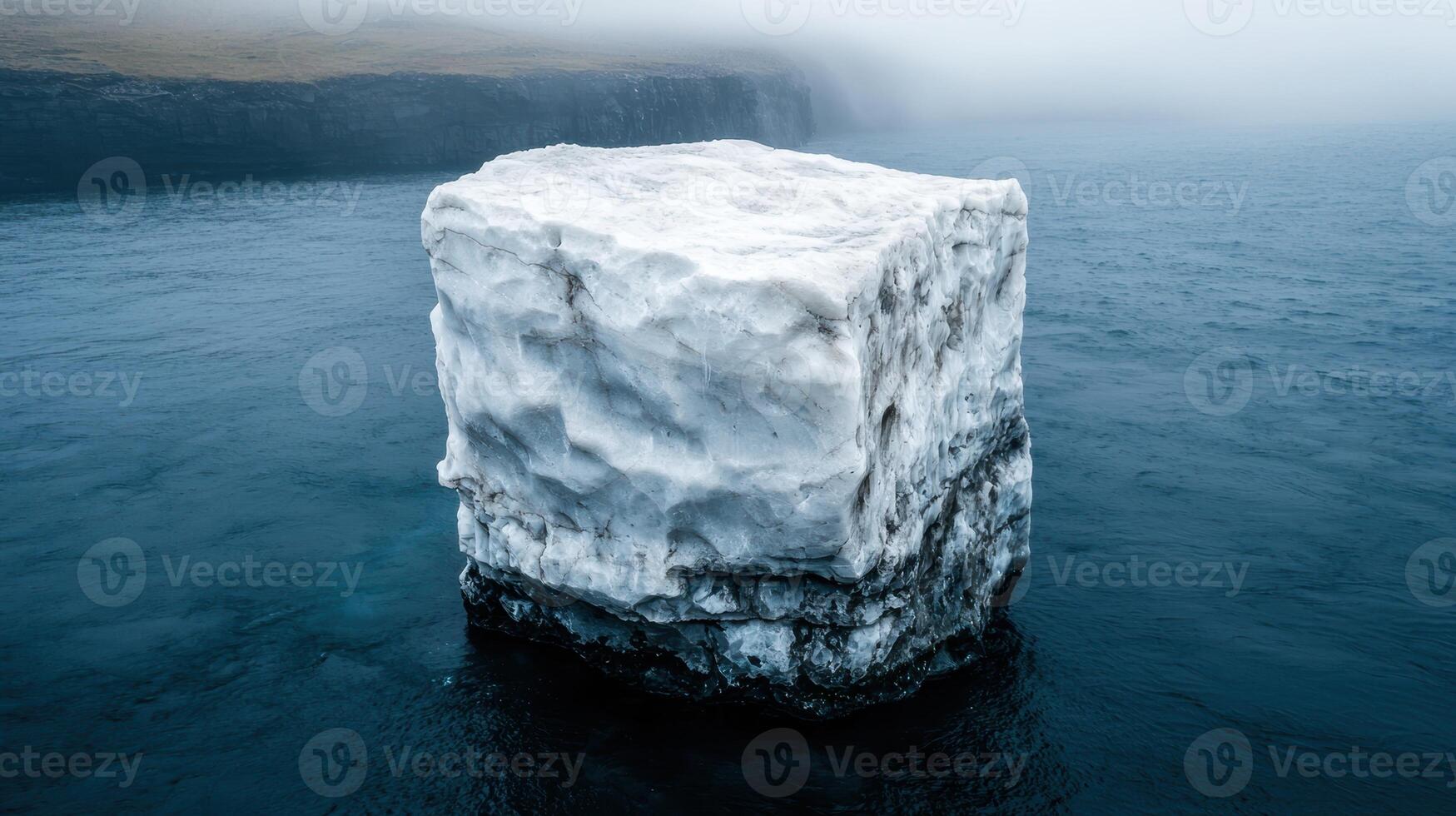 Majestic Iceberg Floating in Serene Ocean photo