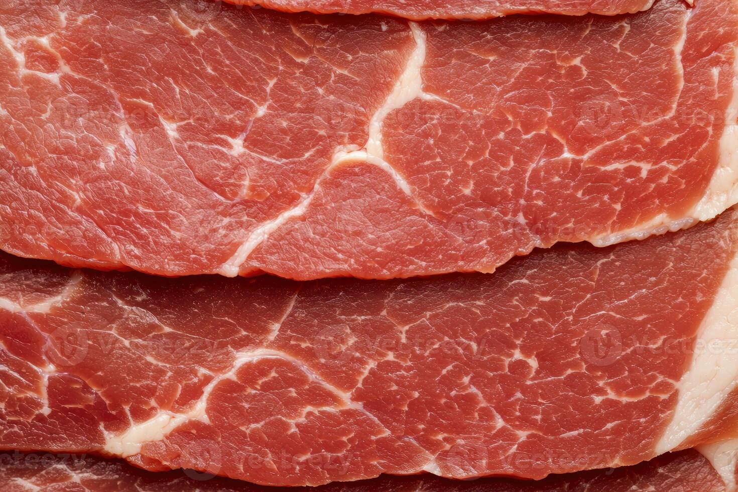 Close up view of raw red meat texture photo