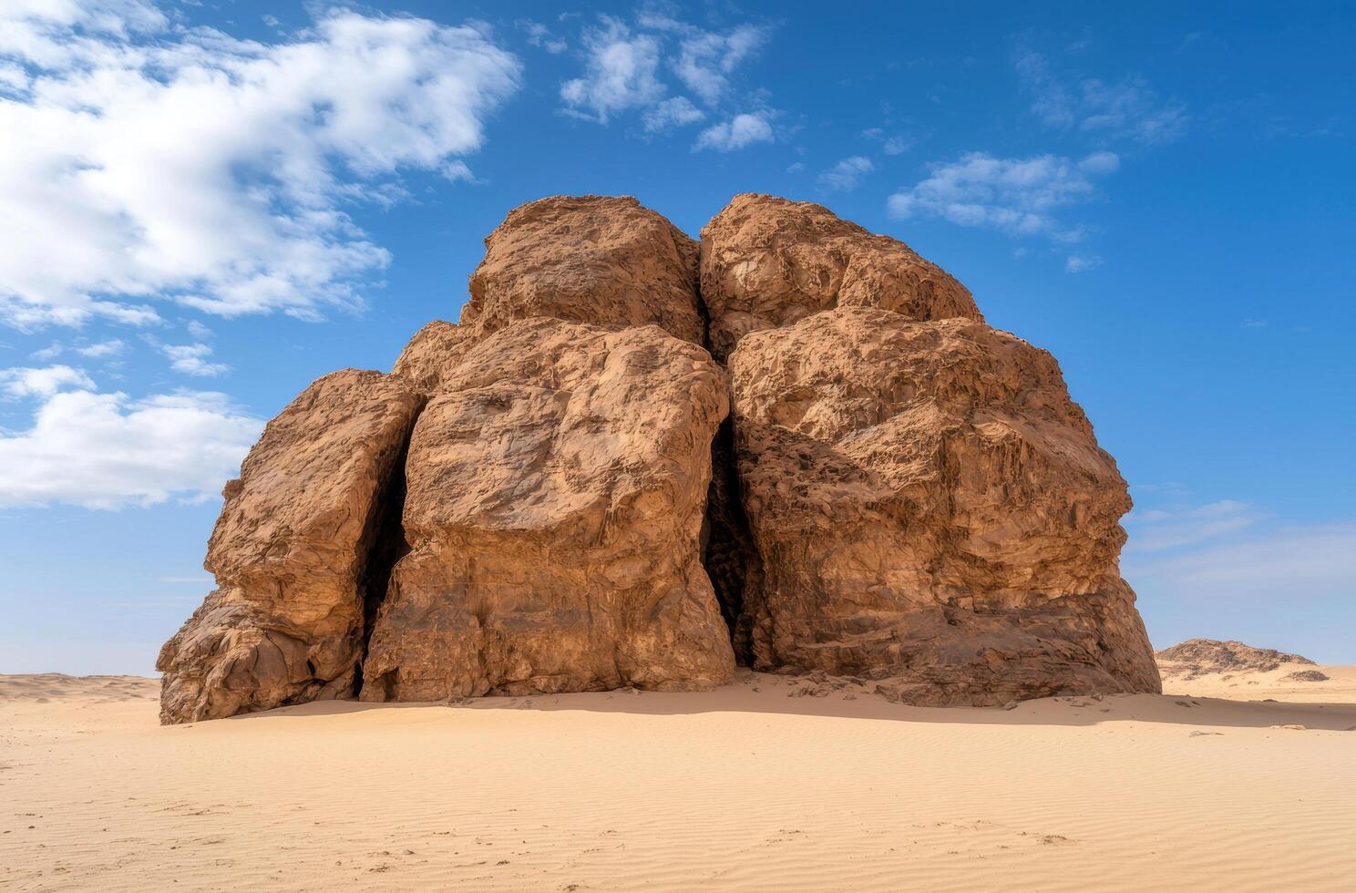 Majestic rock formations in the desert photo