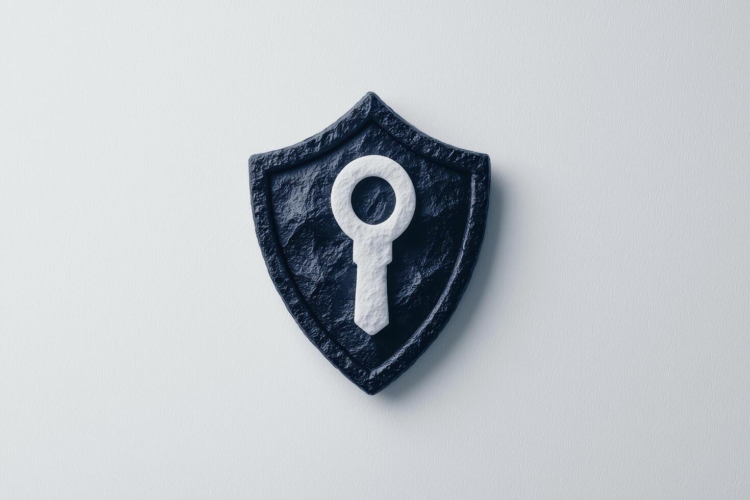 security shield with key icon photo