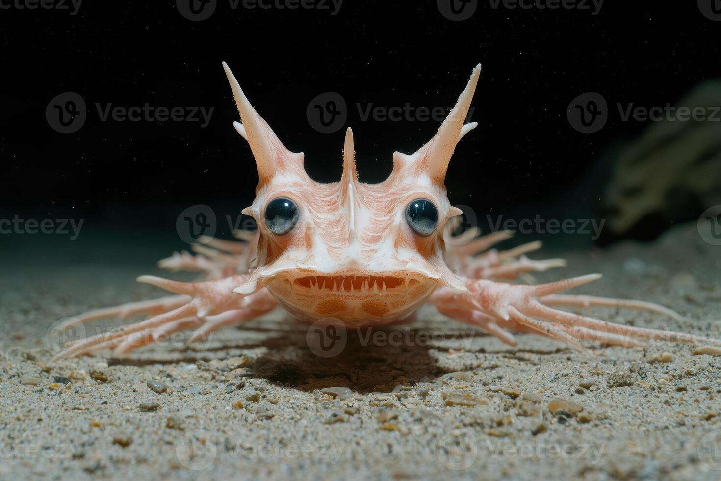 Closeup of a bizarre deep sea creature photo