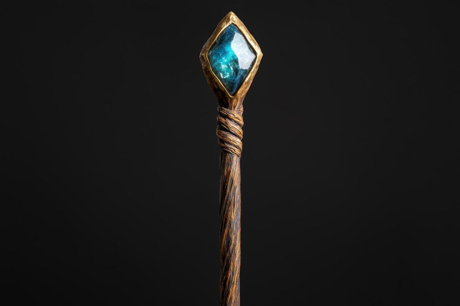 Magical crystal wand with intricate design photo
