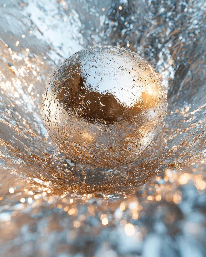 Sparkling winter wonderland globe photo