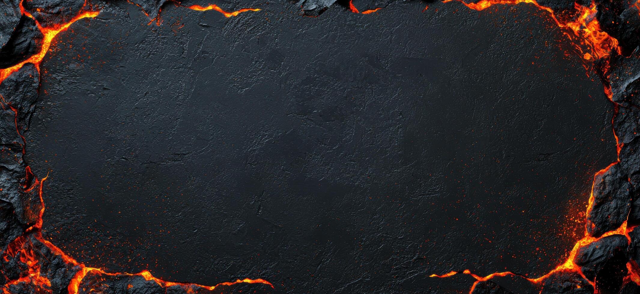 Fiery volcanic rock background photo