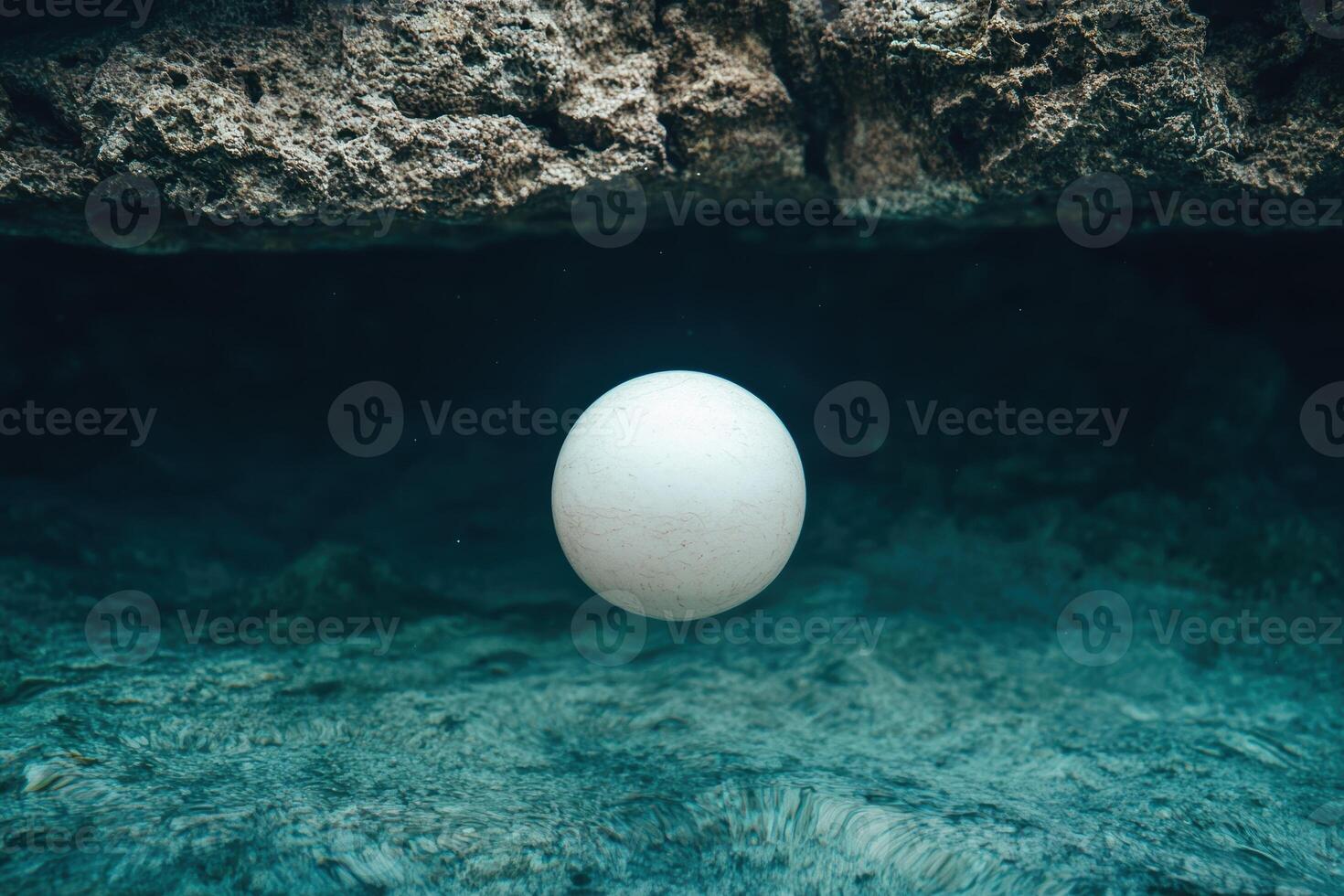 An egg floating in the ocean photo