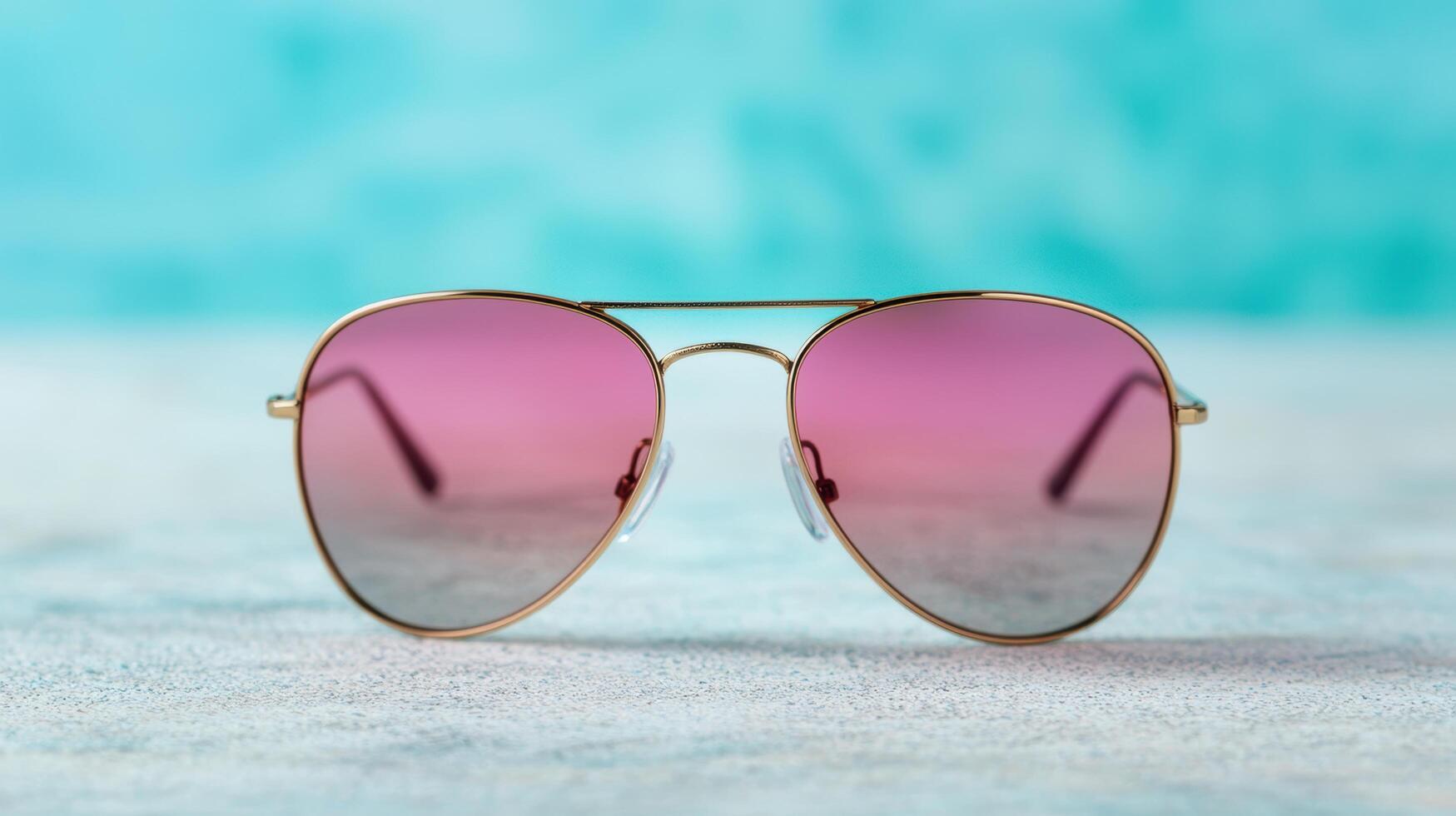 Stylish sunglasses on beach photo