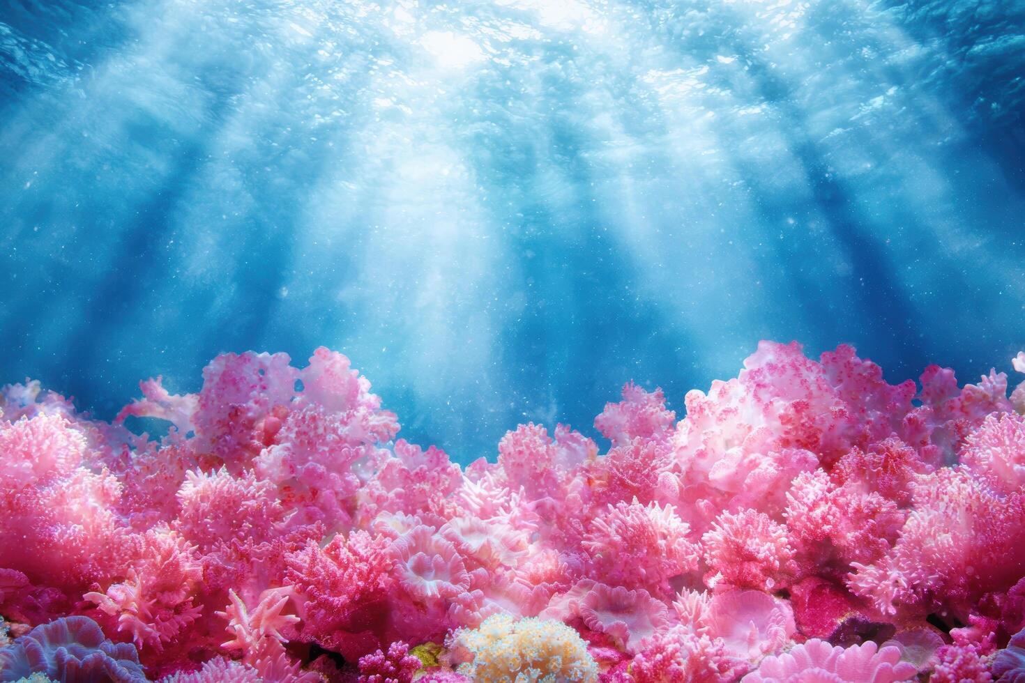 Vibrant underwater coral reef scene photo