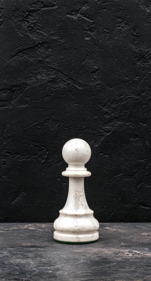 Minimalist chess pawn on dark background photo