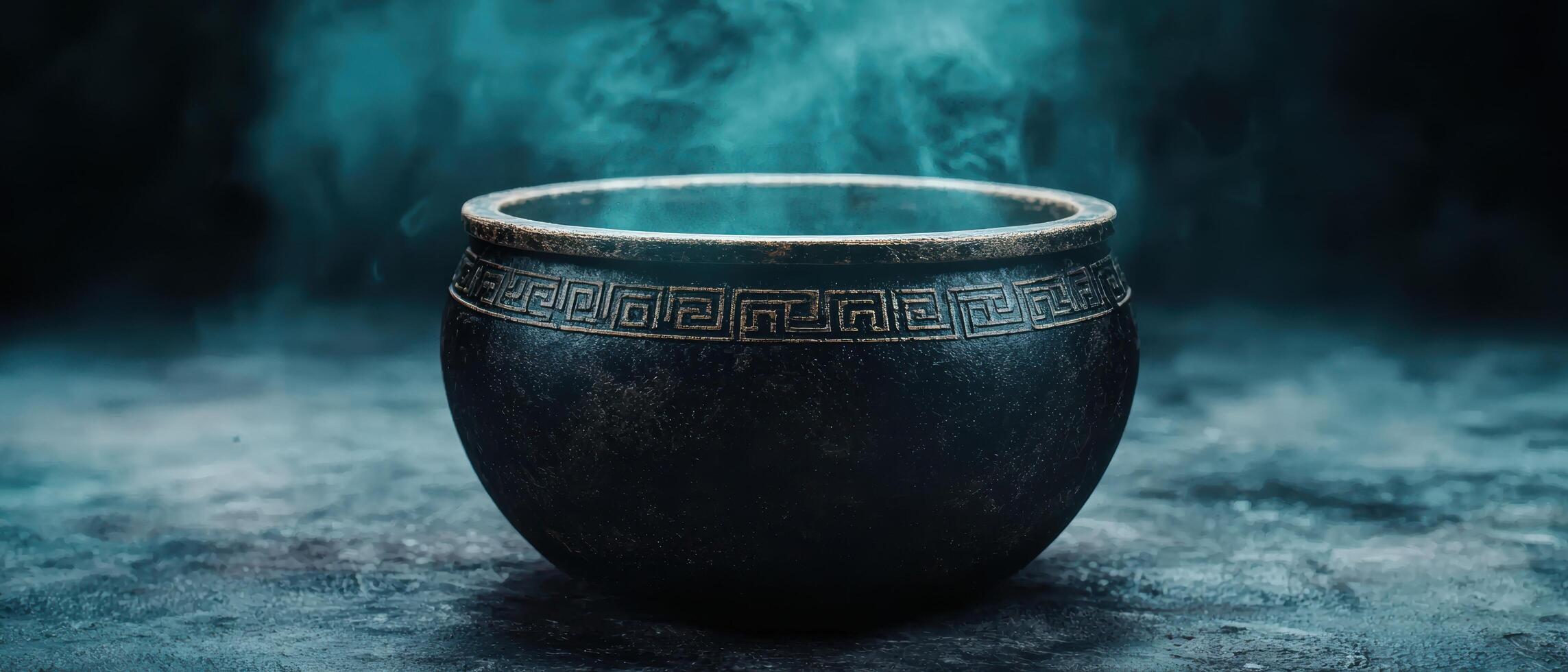 Mystical Incense Burner Emitting Aromatic Smoke photo