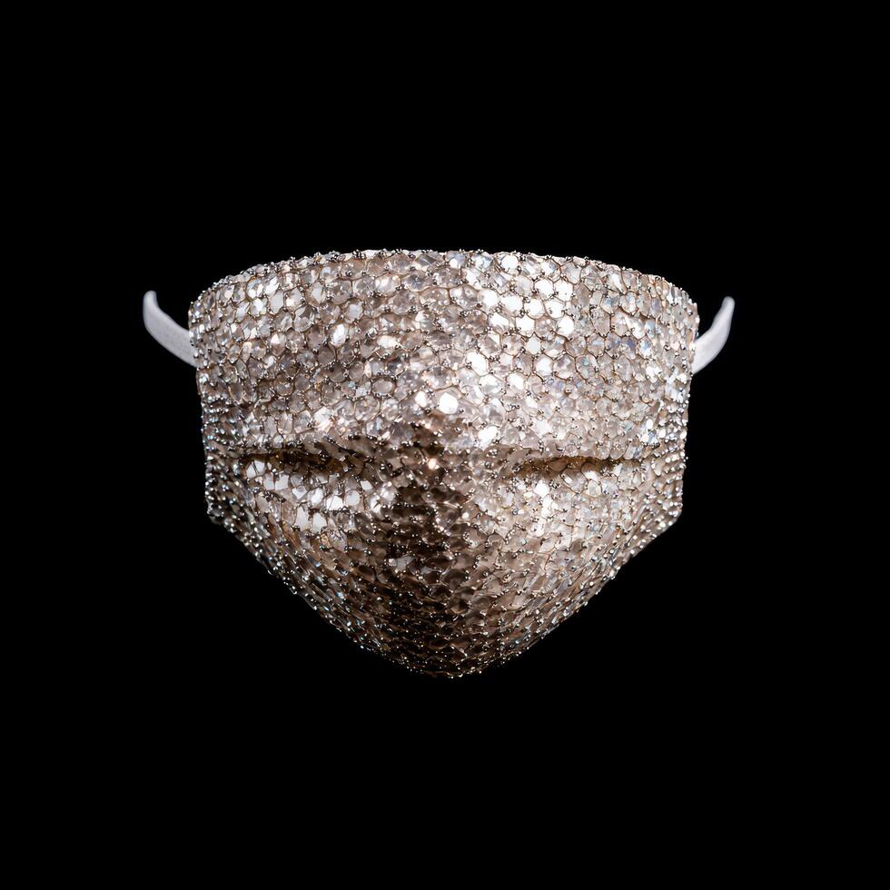 Sparkling crystal jewelry on black background photo