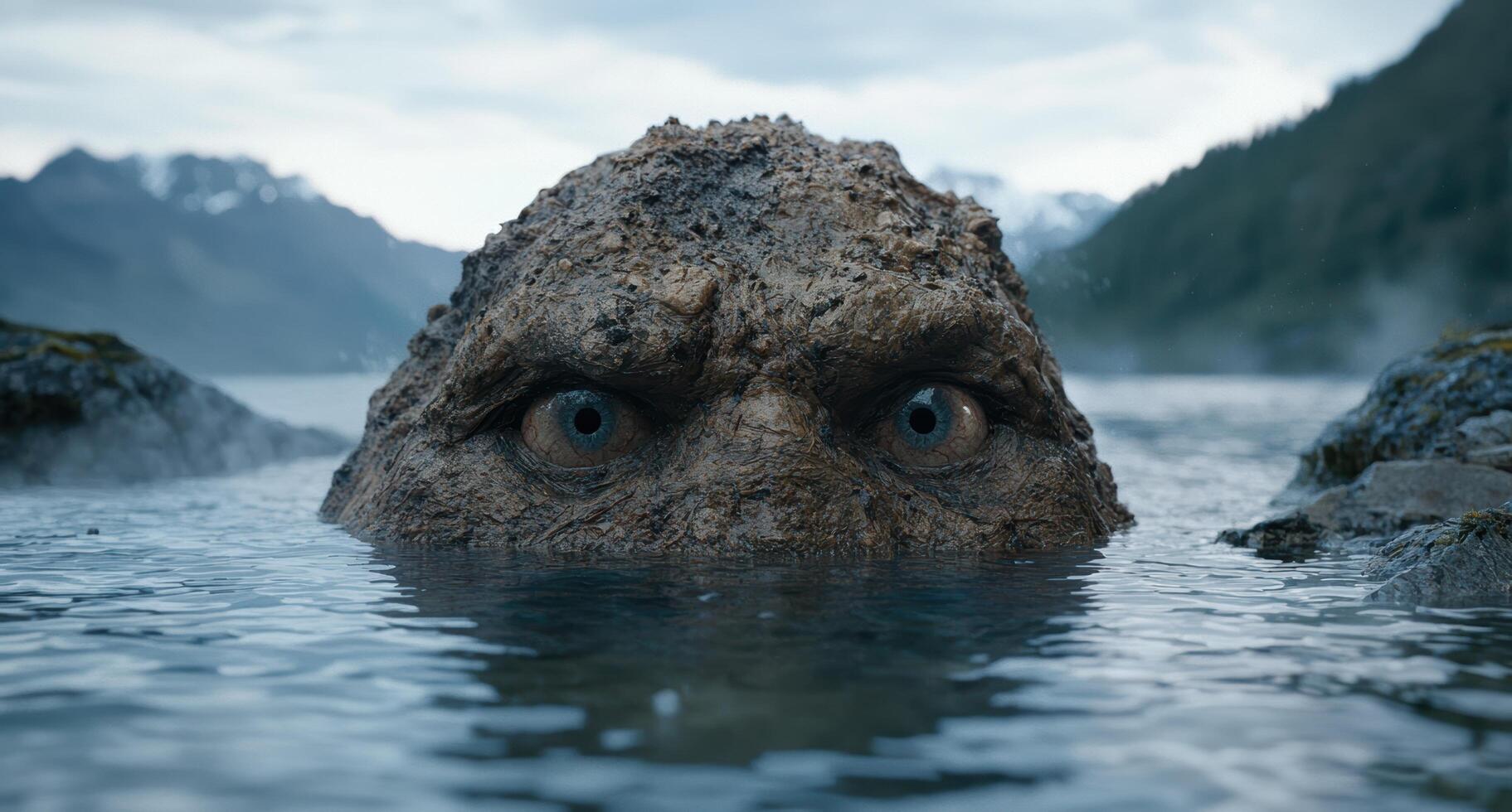 Mysterious creature emerges from the depths photo