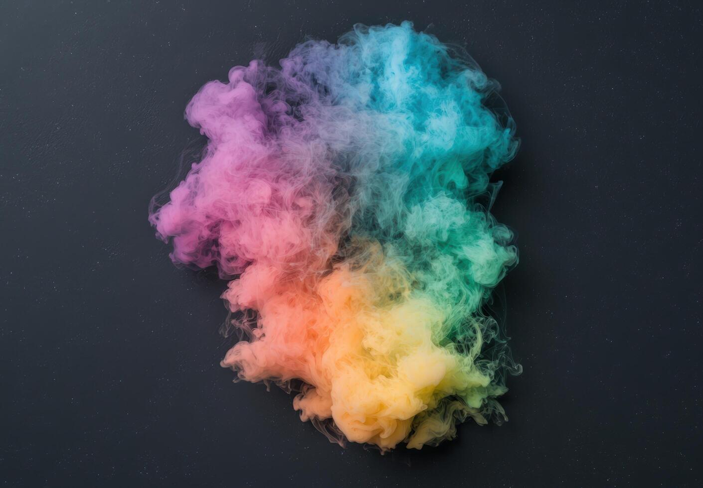 Colorful smoke explosion on black background photo
