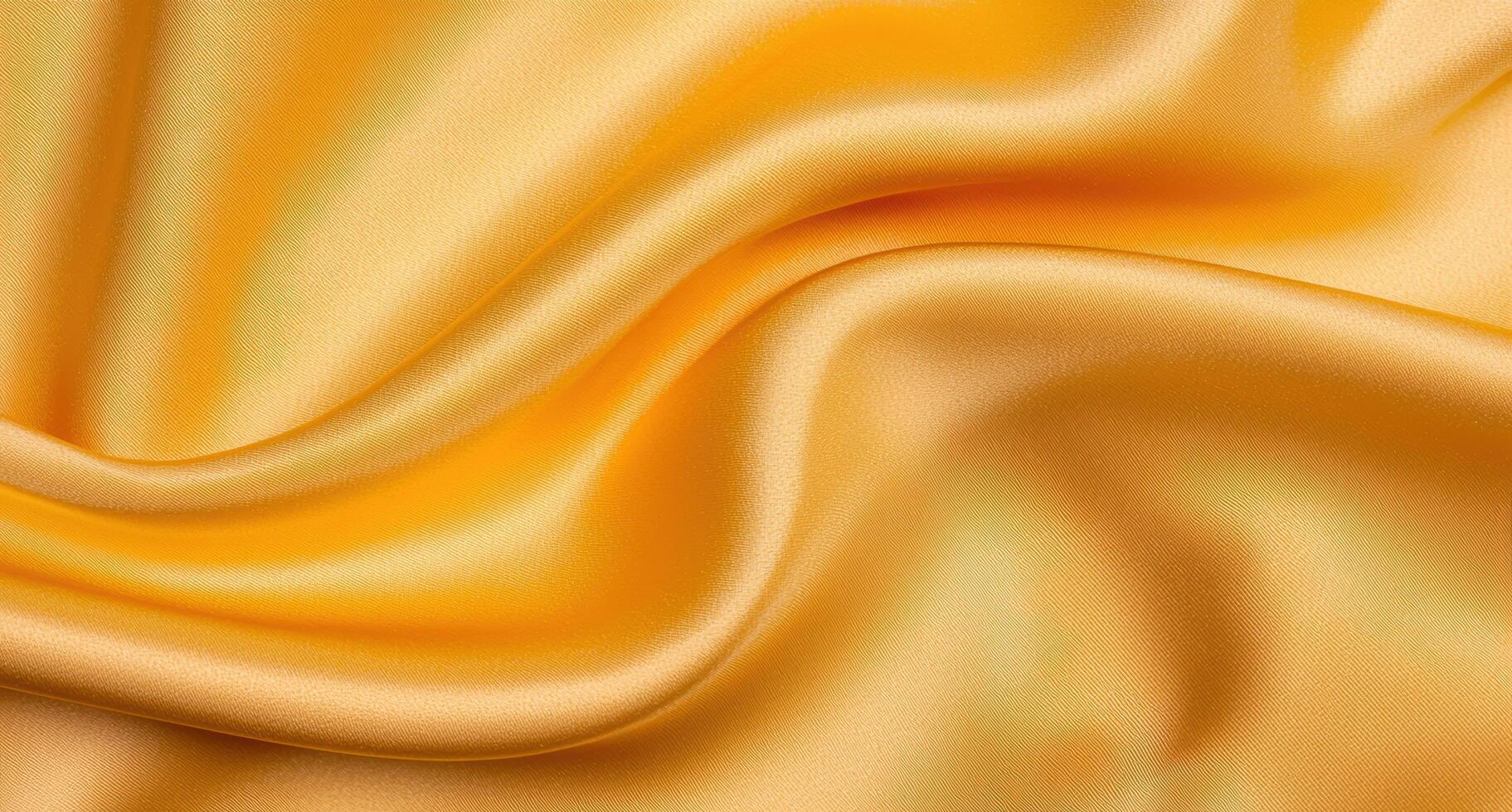 Smooth golden fabric texture photo