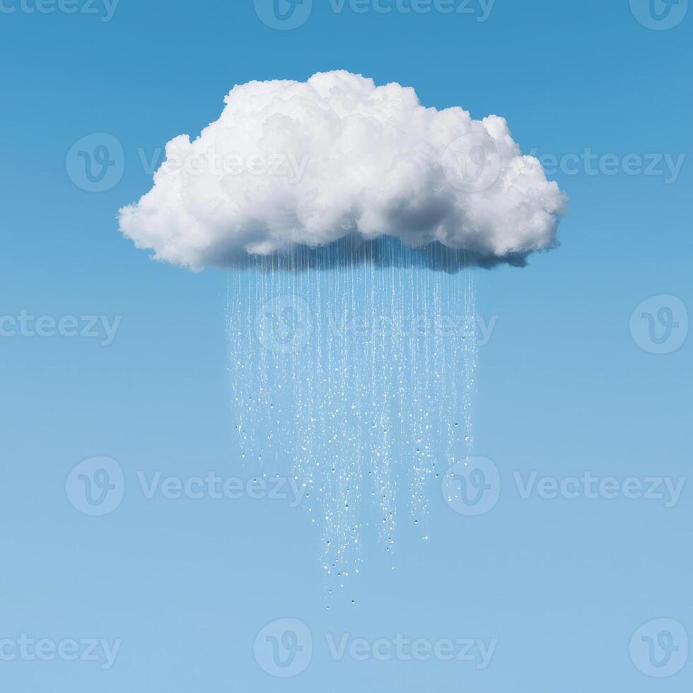 Raining from a cloud photo