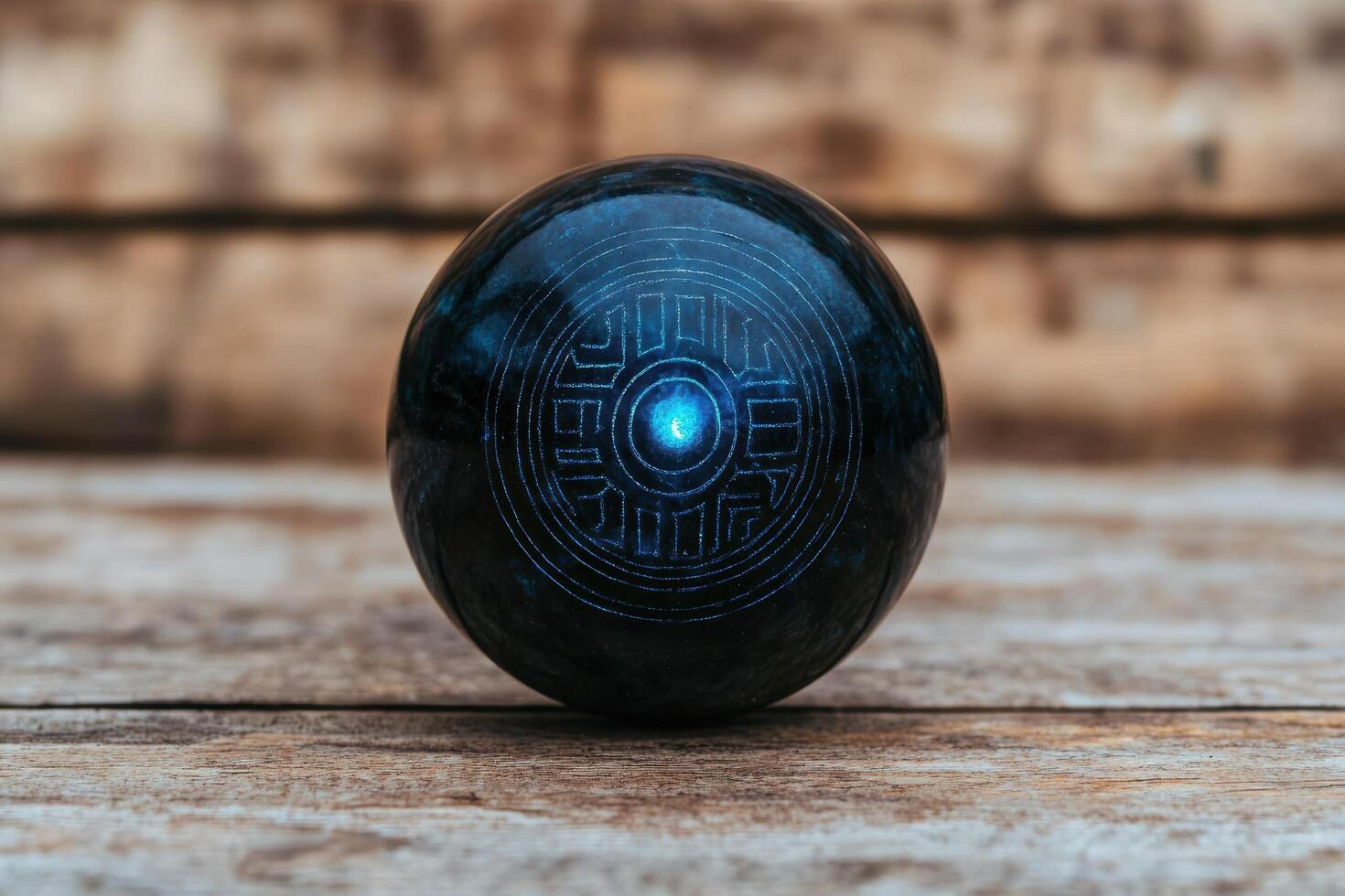 Mystical crystal ball with intricate patterns photo