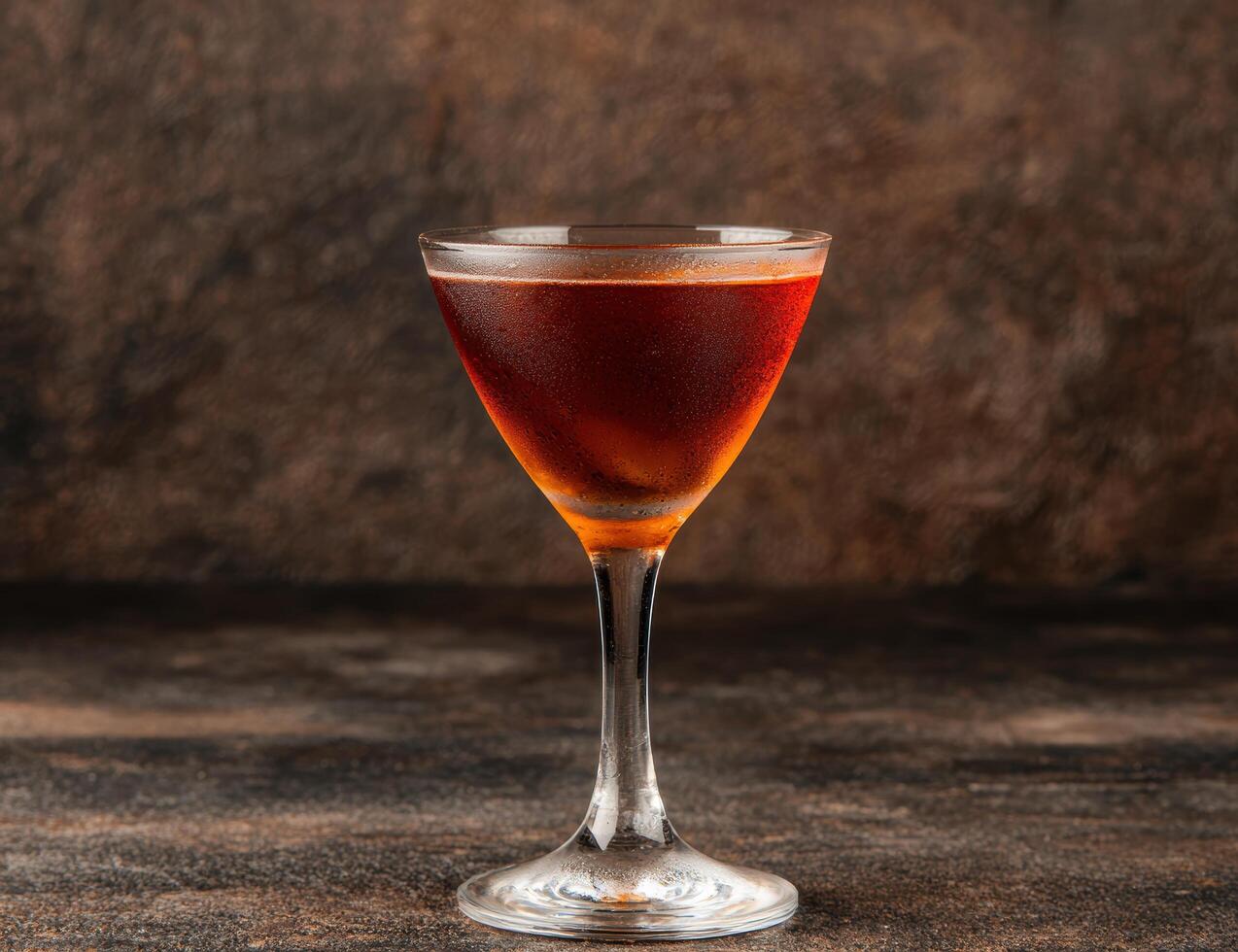 Elegant cocktail in a martini glass photo