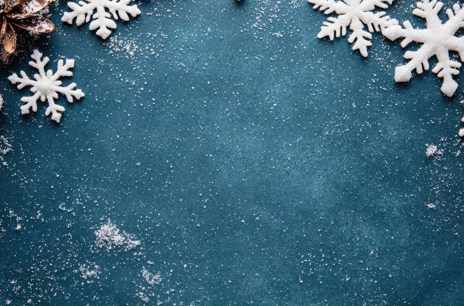winter holiday background with snowflakes photo
