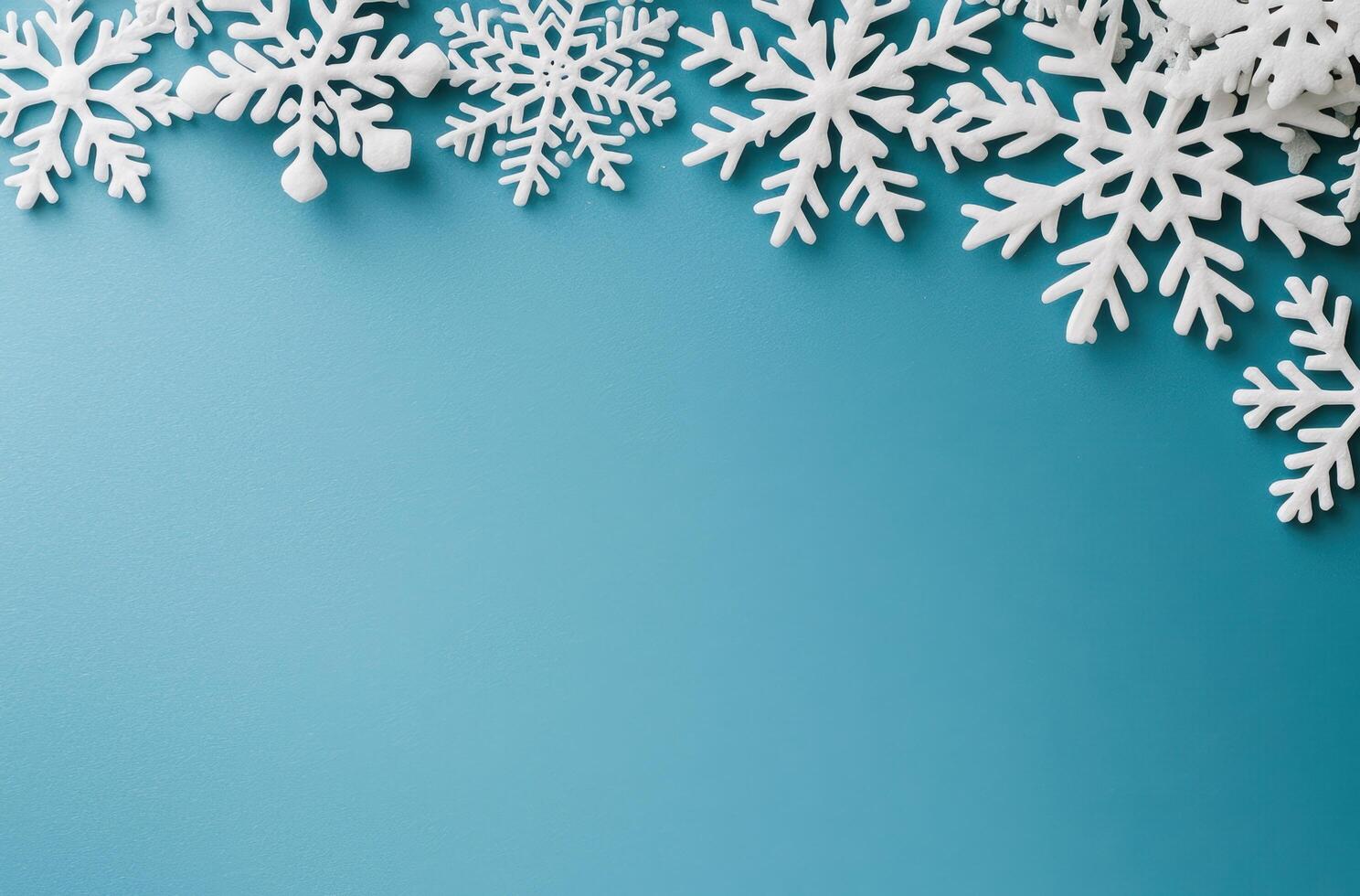Winter wonderland background with snowflakes photo