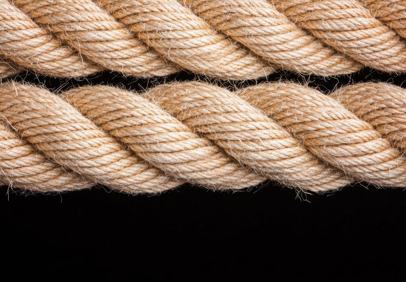 close up of twisted natural rope photo