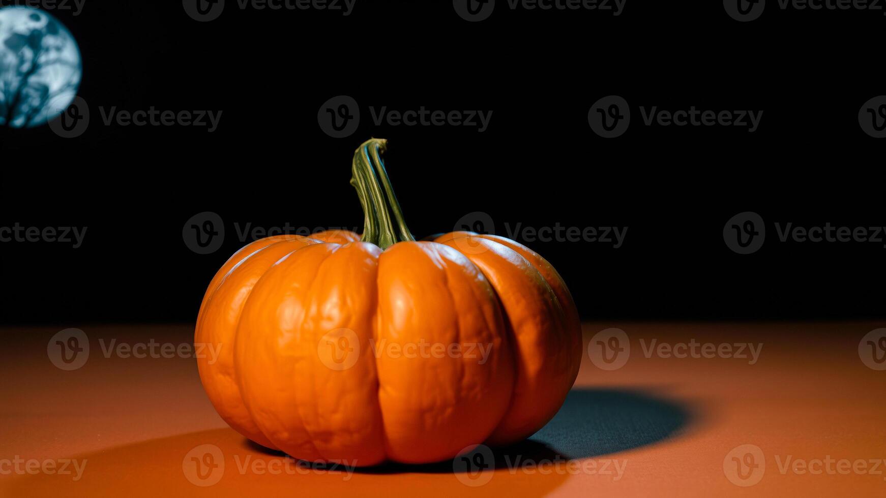 pumpkin under the full moon photo