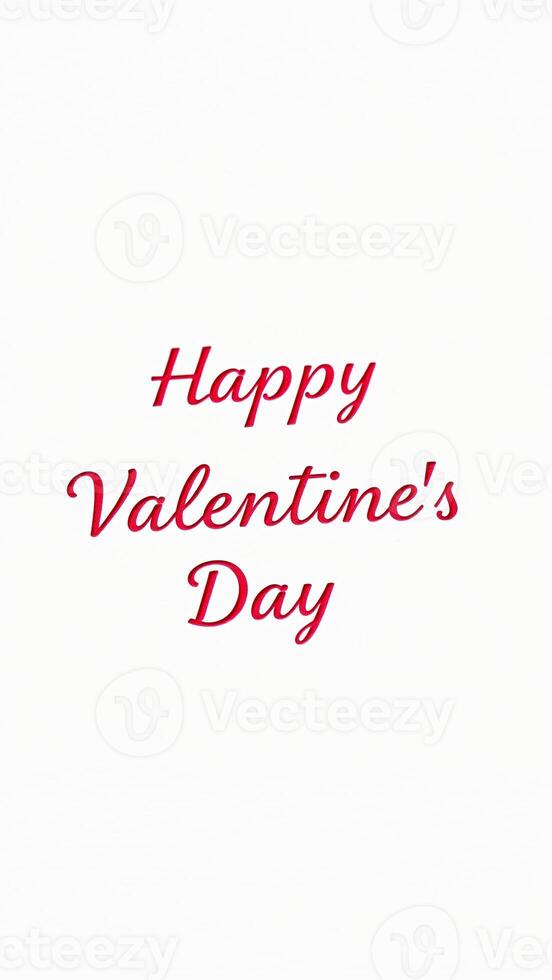 simple red handwritten happy valentine's day message photo