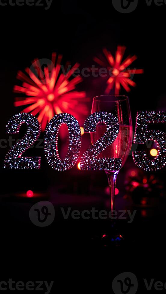 glass bubbly the new year photo