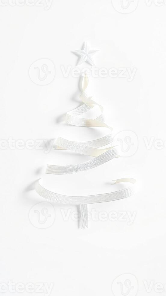 white ribbon tree with a star photo