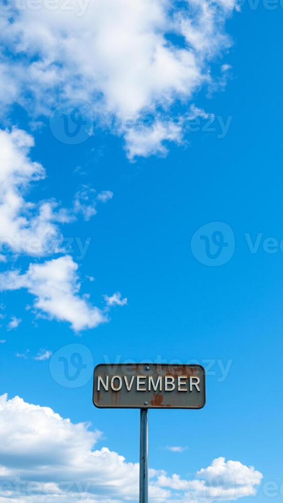 rusty sign november photo