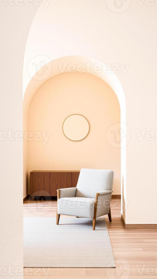 modern armchair a minimalist interior photo