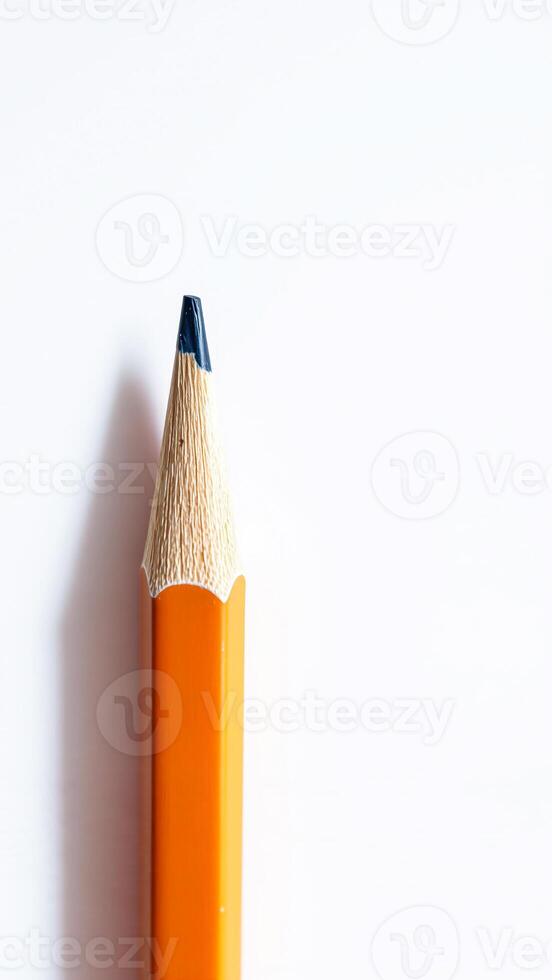 sharpened blue pencil ready use photo