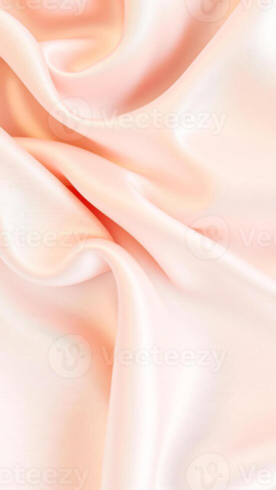 soft peach fabric with flowing texture photo