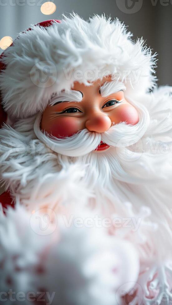 cheerful plush figure with a white beard photo