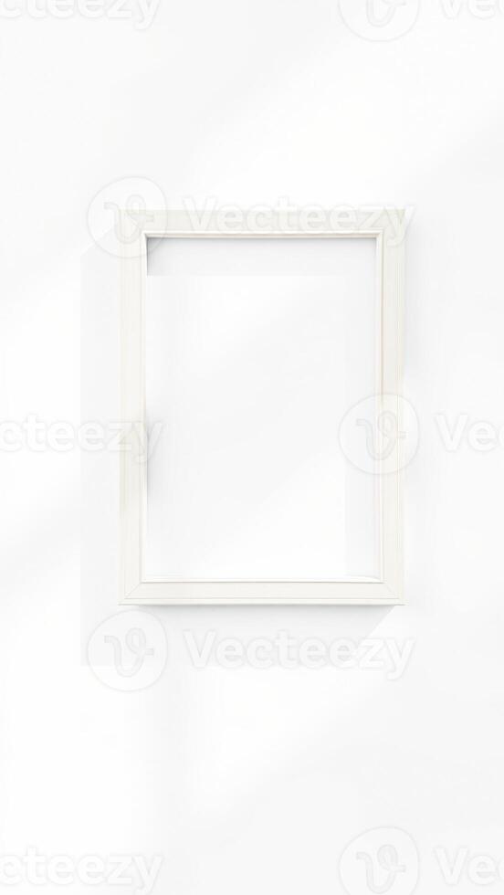 simple white frame on a white surface photo