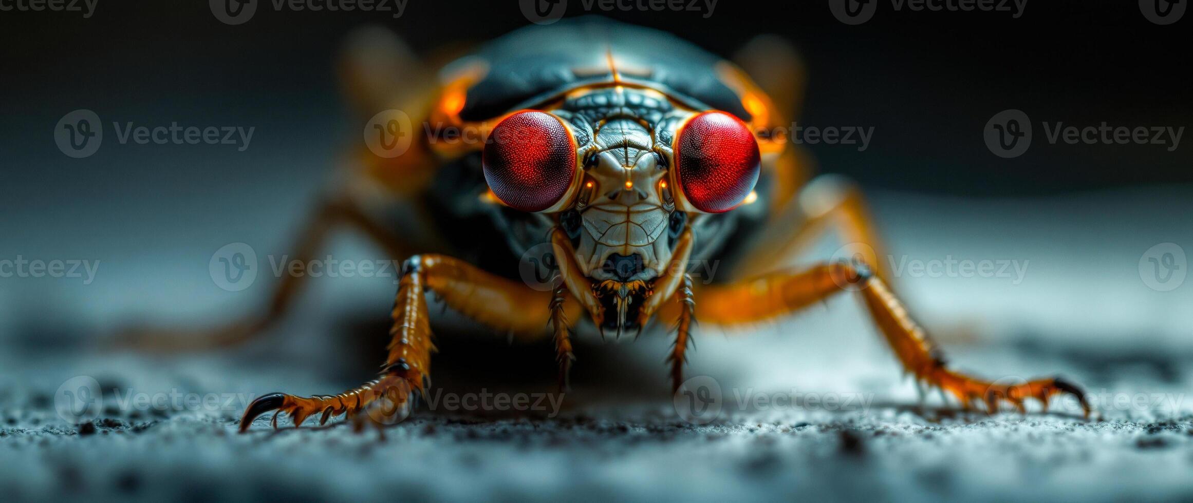 bug with large red eyes photo