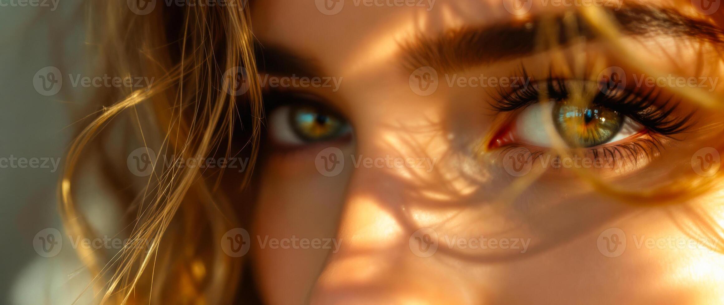 detailed view a person's eye photo