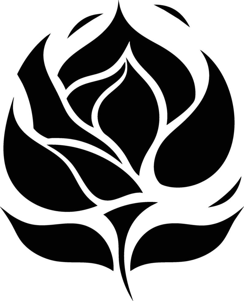 A black and white rose with a white background vector